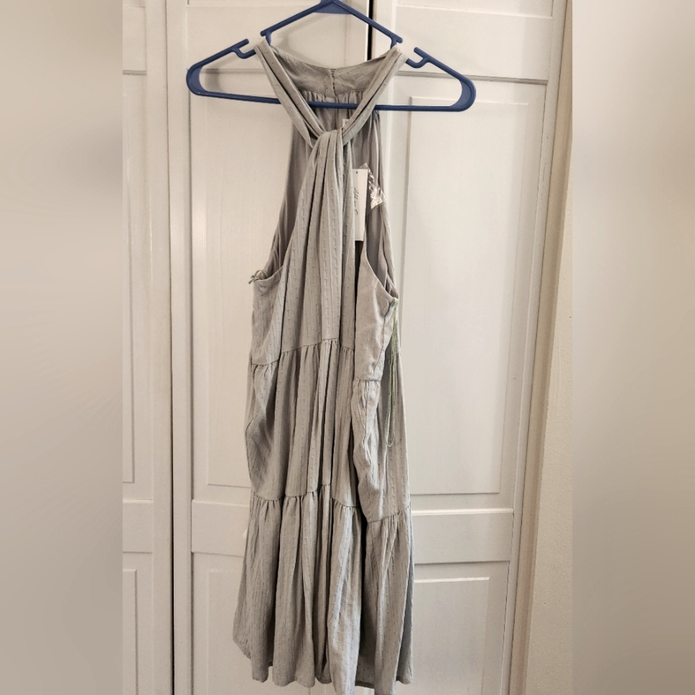 All in Favor Light Sage halter dress NWT